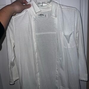 Abercrombie & Fitch White Button Up Shirt